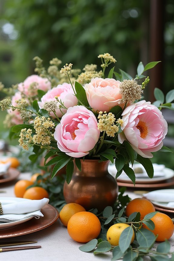 whimsical garden party centerpieces