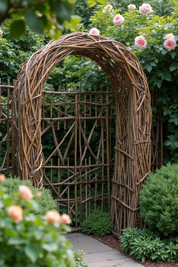 woven willow garden screens
