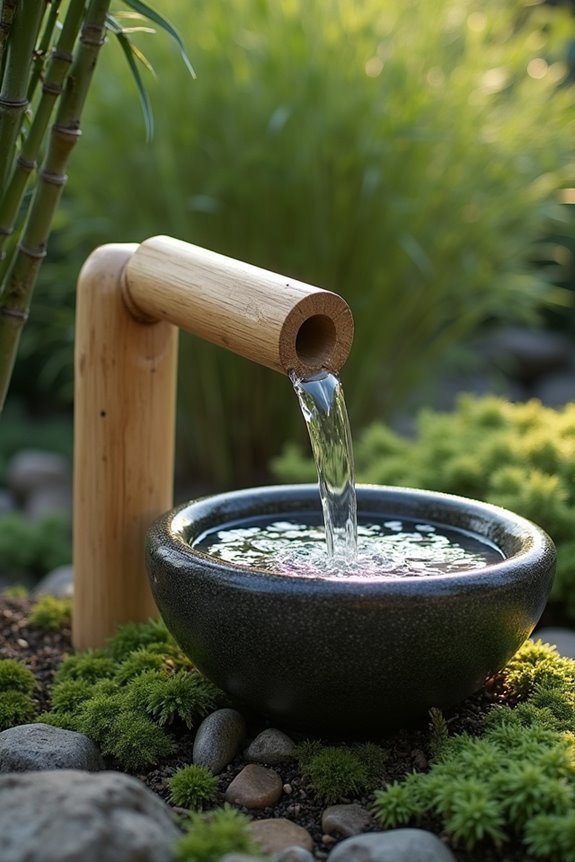 zen bamboo water feature