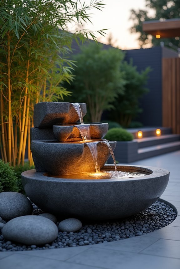 zen water feature tranquility