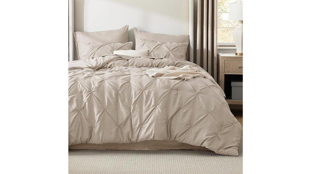 beige king size comforter set