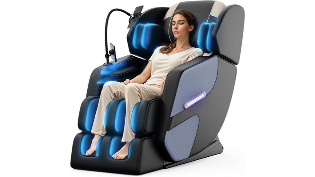 blue zero gravity massage chair