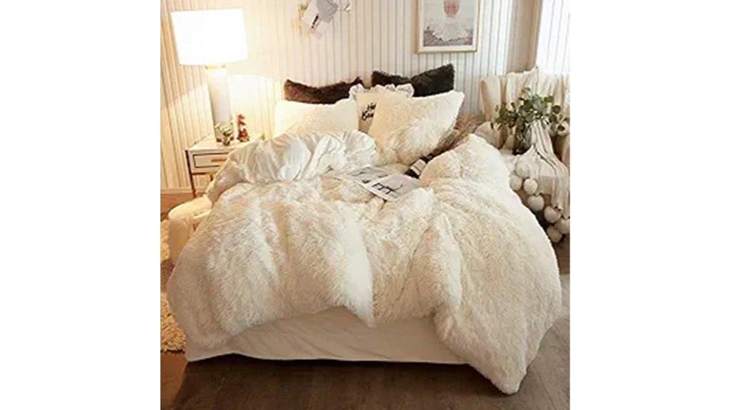 shaggy duvet cover set