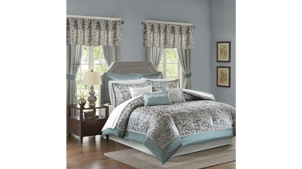 teal king size bedding set